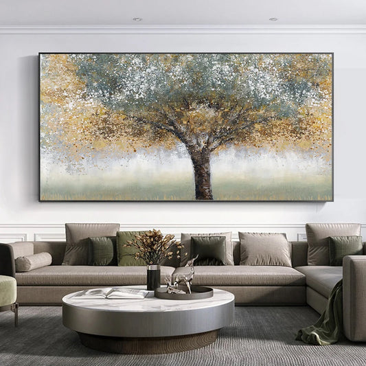 Abstract Tree Painting Print on Canvas Wall Art Poster Decor Modern Landscape Picture