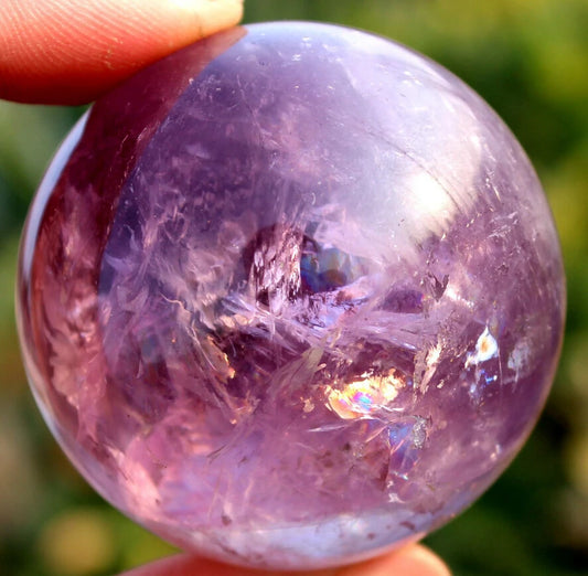 140g 46mm Natural Amethyst Quartz Crystal Sphere Ball Healing