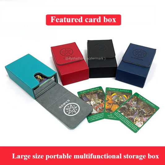 PU Leather Tarot Cards Case  for Most Standard Size Tarot Cards  Collectible Trading Playing Commander Cards Decks Box