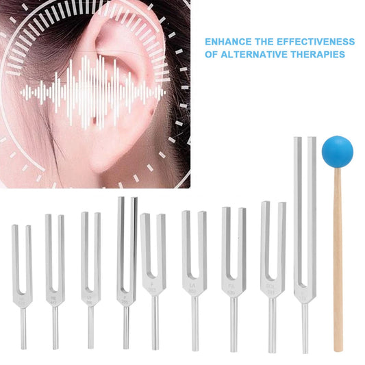 Tuning Fork Set Sound Healing Tuning Fork 174/ 285/ 396/ 417/ 528/ 639/ 741/ 852/ 963HZ Tuning Fork Sound Healing Tool Set